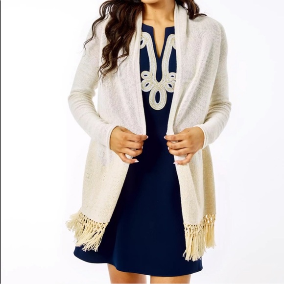 Lilly Pulitzer Tatum Long Fringe Hem Cardigan - Picture 4 of 4